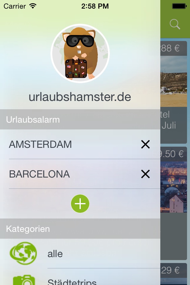 Urlaubshamster.de - Reisedeals screenshot 2