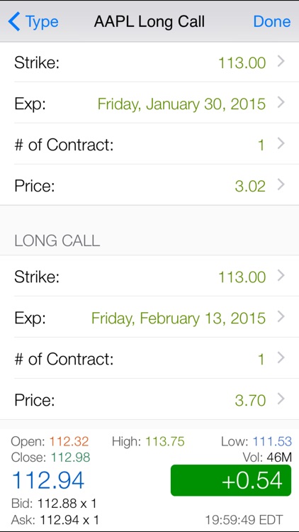 Calendar Spread Pro: Option Strategy Profit/Loss Calculator and Chart with Live Options Chain and Real Time Stock Quote