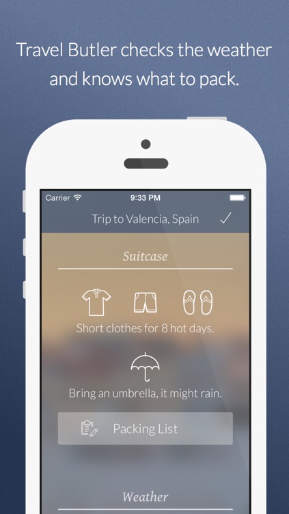 Travel Butler - Vacation Trip Planner with Weather Forecast & Packing List