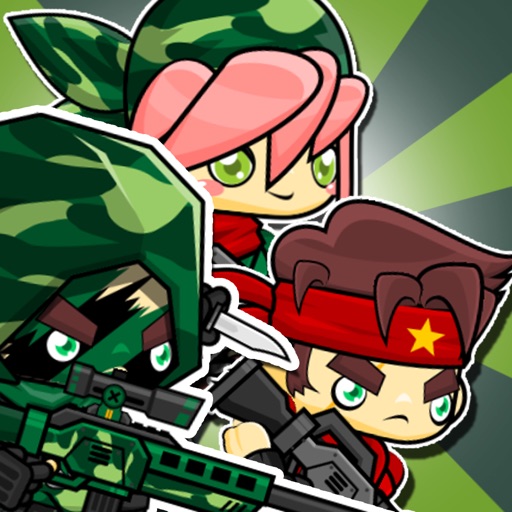 A Jungle Warfare - Army War Battle of Soldiers in the Wilderness Icon