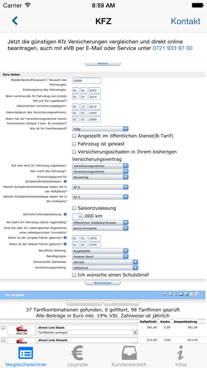 easy eVB - Kfz Versicherungen