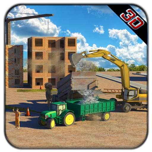 Heavy Concrete Excavator Tractor Simulator icon