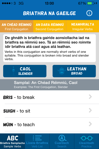 Briathra na Gaeilge screenshot 2