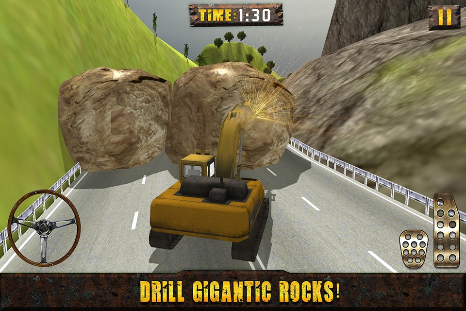 Real Hill Dump Truck & Excavator Crane Simulator screenshot 2