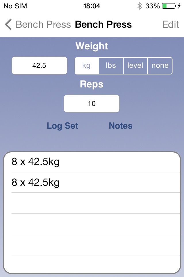 Easy Gym Log screenshot 2