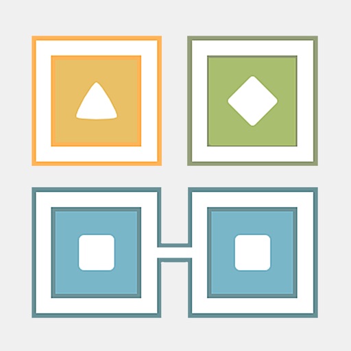 Unite puzzle: colored squares linked FREE Icon