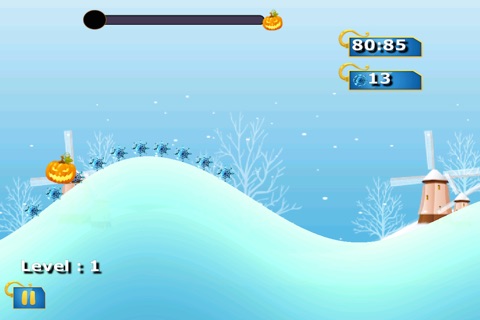 Pumpkin Head Skier - Cool Creature Escape Run Paid screenshot 3