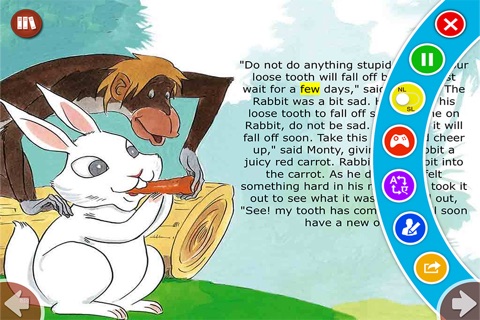 The Rabbit Loses A Tooth - An Interactive eBook in English for children with learning games screenshot 2