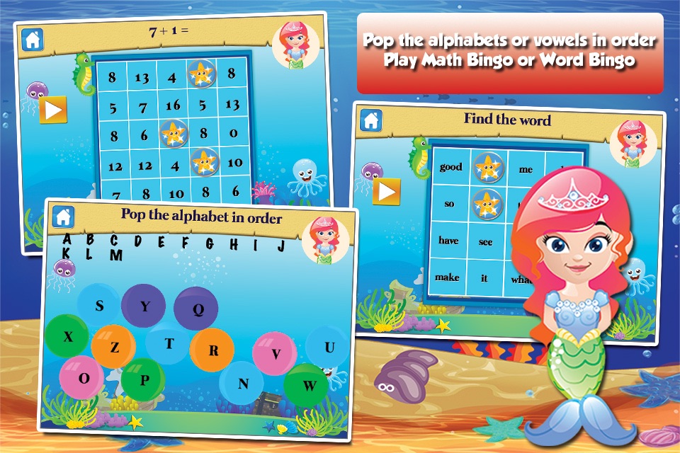 Mermaid Princess Grade 1 Games screenshot 4