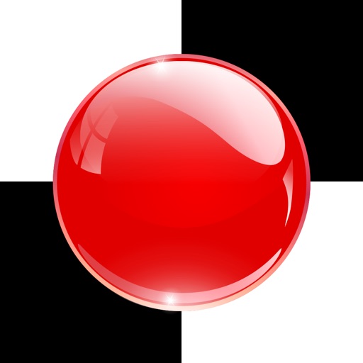 A Red Ball Bouncing in White Tile iOS App