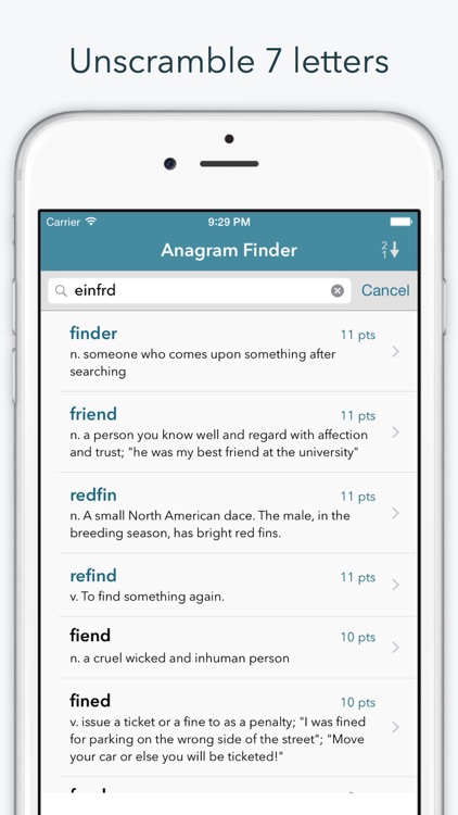 Word Lookup Free - Dictionary and Anagram Finder "for Words With Friends"
