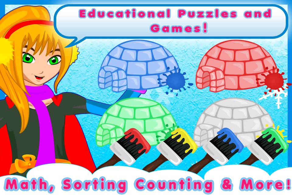 Frozen Preschool - Free Educational Games for kids & Toddlers to teach Counting Numbers, Colors, Alphabet and Shapes! screenshot 2