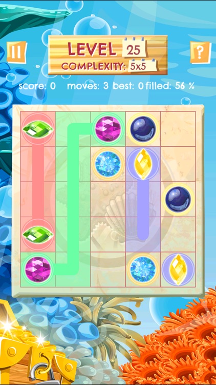 Mermaid Gemstone Hunt - HD - PRO - Connect Matching Diamonds Coral Reef Treasure Puzzle Game