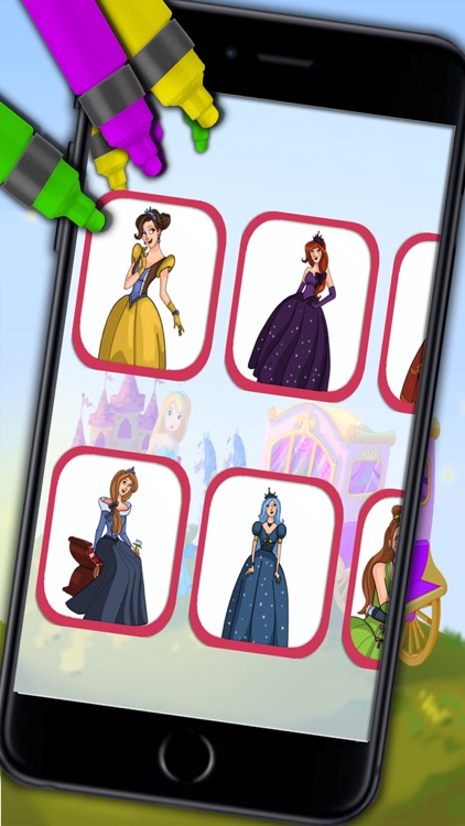 Paint and Color Princesses –coloring book Premium