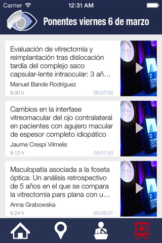 XIX Congreso de la Sociedad española de retina y vitreo screenshot 3