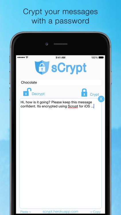 Scrypt - Crypt your text messages