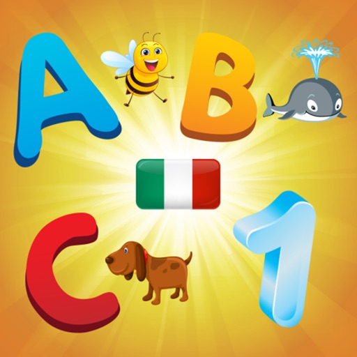 Italian Alphabet for Toddlers and Kids : Learn Italian language , letters and numbers ! iOS App