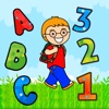 Abby Boy Learning English and Maths - An Educational Preschool and Kindergarten Kids learning game where Baby and Toddler Boys and Girls learn ABC Alphabets words letters and 123 numbers while playing
