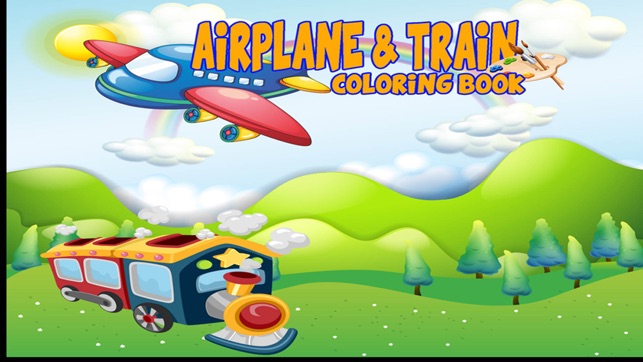 Airplanes and Trains Coloring Book - Art Plane and Friends: (圖1)-速報App