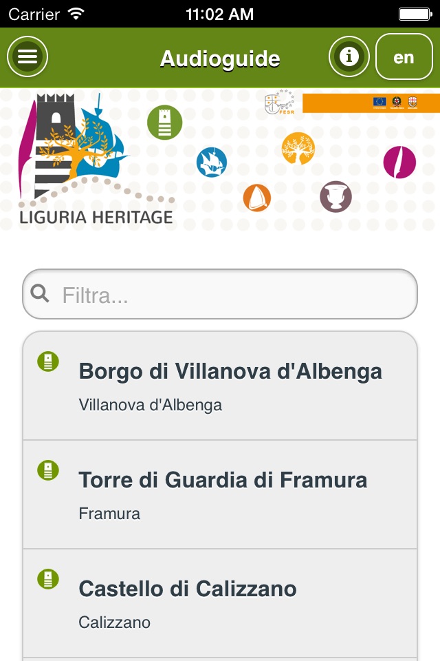 Liguria Heritage Audioguide screenshot 2