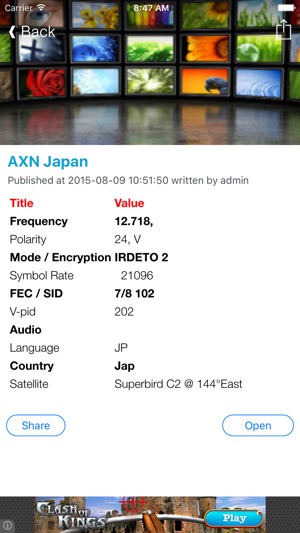 Japan TV Channels Sat Info(圖3)-速報App