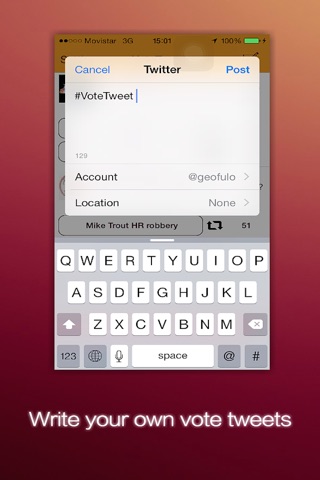 VoteTweets screenshot 2