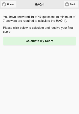 RheumInfo HAQ-II Calculator screenshot 4
