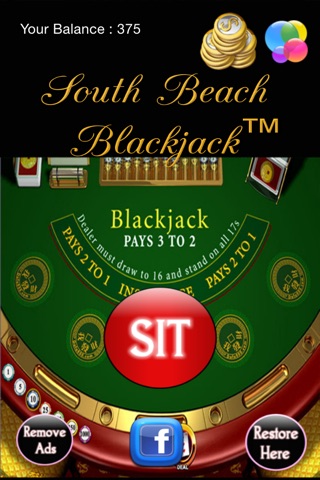 South Beach BlackJack™ - Free 21 Casino Games Texas Poker Beach Edition screenshot 2