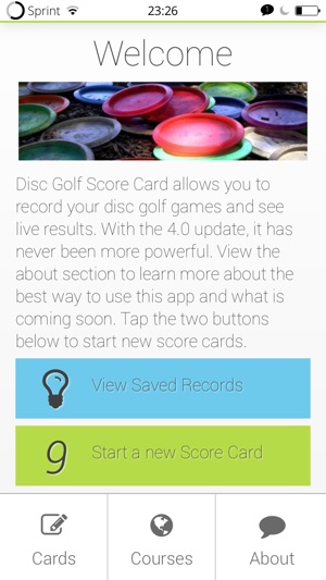 Score Card for Disc Golf