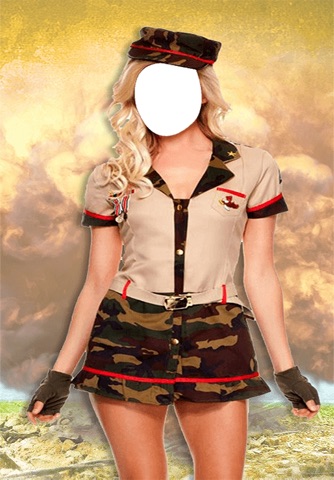 Women Army Photo Suit New screenshot 4