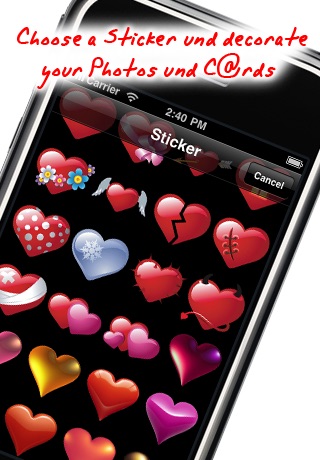 Heart C@rds (with Stickers) screenshot 2