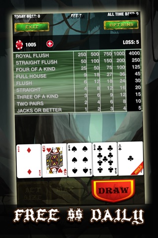 Jungle Temple Video Poker - Fun Casino Gambling Blast PRO screenshot 3