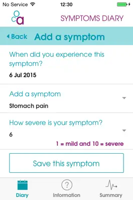 Game screenshot Ovarian Cancer Symptoms Diary apk