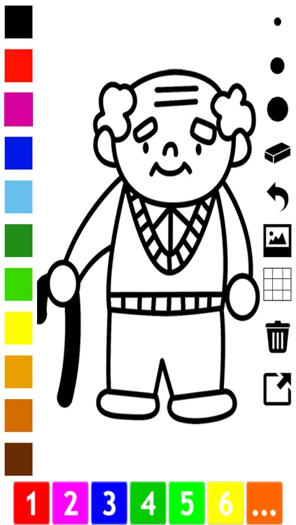 A Family Coloring Book for Children: Learn to Draw and Color Grand-parents and kids screenshot-3