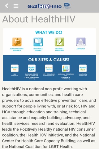 Go2HIV info screenshot 3