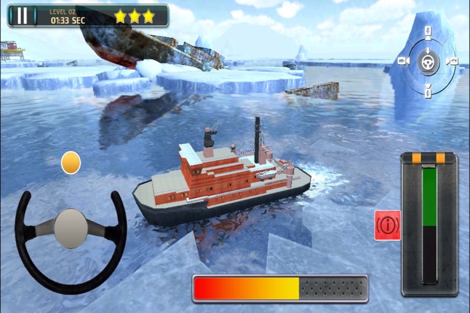 3D Icebreaker Parking - Arctic Boat Driving & Simulation Ship Racing Games screenshot 3