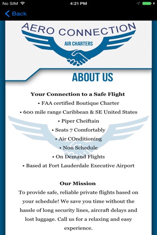 Aero Connection Air Charters screenshot 3
