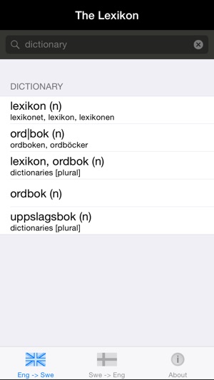 swe eng lex swe eng lex