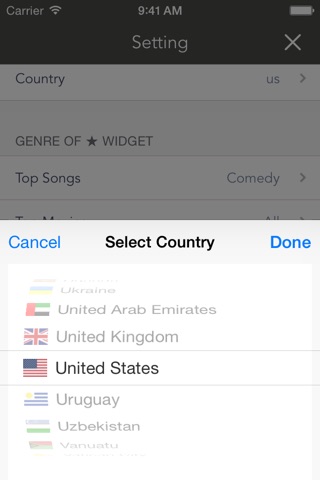 Top Chart Widget -  Music, Movie, Video Rental, Book, App Ranking for iTunes screenshot 4