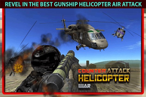 Counter Attack Helicopter War - One Man Army Action VS Chaos Gunship screenshot 4