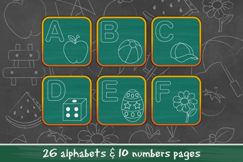 Tabbydo Alphabets Chalkboard : Chalk coloring game for kids & preschoolers screenshot 3