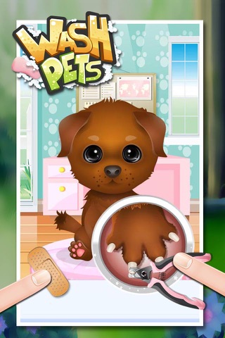 Wash Pets - virtual pet fun spa fasion food kids games for boys girls screenshot 2