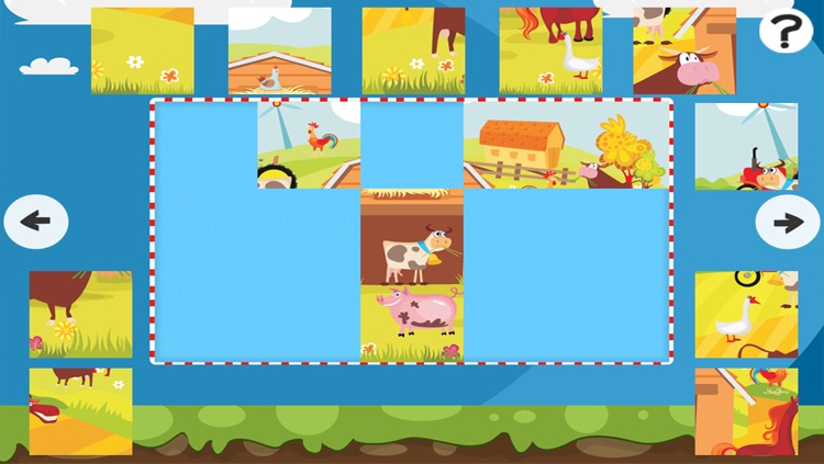 A Farm Jigsaw Puzzle for Pre-School Children with Animals of the Barn