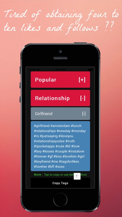 PocketTags - Copy and Paste Tags for Instagram - Hashtags Helper