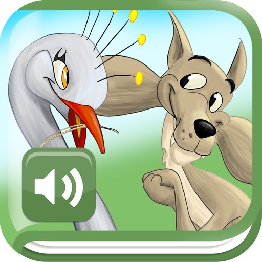 The Wolf and the Crane - Narrated classic fairy tales and stories for children icon