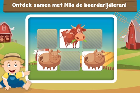 Little farmer Milo loves driving the tractor in kiddieland and petting animals at the barnyard a kidzone game screenshot 4