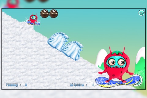 Barry the Berry Snow Monster : The Winter Fun Ski Race screenshot 2