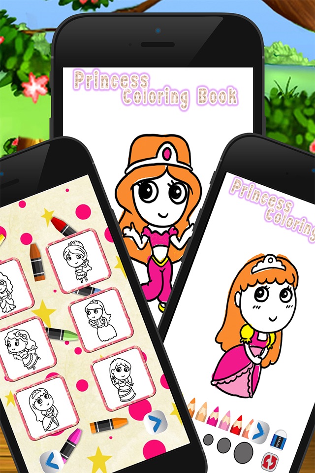 cute princess coloring book and page for kid screenshot 3