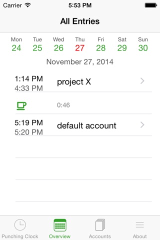 PunchClock - efficient time tracking screenshot 3