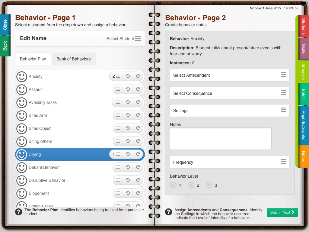 ABA Data Notebook - Behavior Version screenshot 4